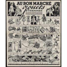 Au Bon Marché, Paris. Jouets, étrennes.