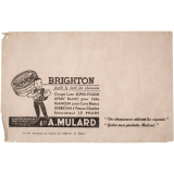 Buvard publicitaire. Brighton double la durée des chaussures.