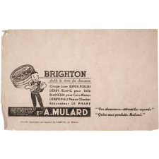 Buvard publicitaire. Brighton double la durée des chaussures.