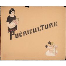 Couverture de cahier de puériculture.
