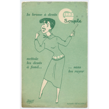 Buvard publicitaire. La brosse à dents Gibbs souple.