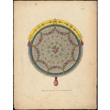 Modèle de broderie. Bourse brodée avec fermoir doré.