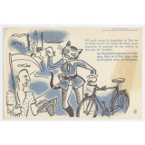 Buvard publicitaire. S'il avait connu la bicyclette, le chat de la fable...