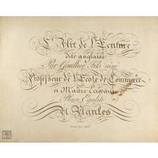 Modèle d'écriture. L'Art de L'Ecriture dite anglaise. 