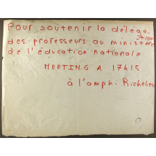 Pour soutenir la délégation des professeurs au ministère de l'éducation nationale.