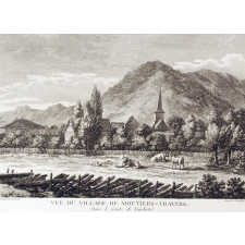 Vue du village de Moustier-Travers, dans le Comté de Neufchatel.