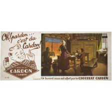 Buvard publicitaire. Chocolat Cardon. Intérieur Hollandais. 