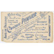 Buvard publicitaire. Chocolat Plouvier.