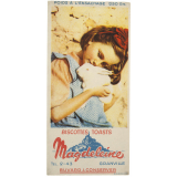 Buvard publicitaire. Biscottes Magdeleine. Fillette au lapin. 