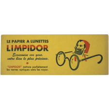 Buvard publicitaire. Papier à lunettes Limpidor.
