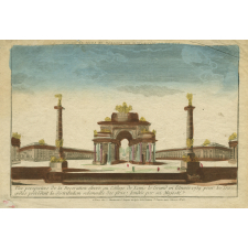 Vue perspective de la Decoration élevée au College de Louis le Grand en l'Année 1759 pour les Tragédies précédent la distribution solennelle des prix fondés par sa Majesté.