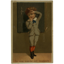 Image à collectionner. Le vrai mérite est modeste.