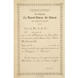 Ex-praemio . Pensionnat des religieuses du Sacré-Coeur de Jésus de Montfleury.