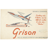 Buvard publicitaire. Avion atomique espadon XS1. Grison.