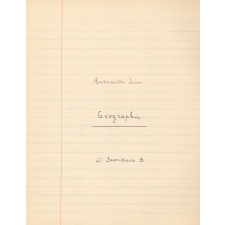 Cahier de géographie.