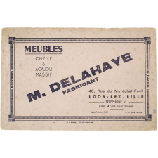 Buvard publicitaire. Meubles Delahaye.