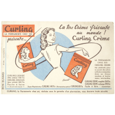 Buvard publicitaire. Curling - La permanente chez soi. 