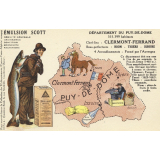 Émulsion Scott - Débilité générale, croissance, dentition, bronchite, rachitisme - Département du Puy-de-Dôme - 515.399 habitants - Chef-Lieu : Clermont-Ferrand - Sous-préfectures : Riom, Thiers, Issoire.