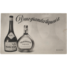 Buvard publicitaire. Vieille Cure. Maborange. Deux grandes liqueurs.