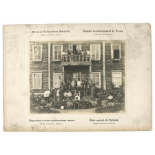 Ecole agricole de Nartassk, groupe de maîtres et d'élèves, Zemstvo de Gouvernement de Wiatka, Album de vues des écoles. 