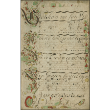 Calligraphie néerlandaise. 