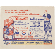 Buvard publicitaire. Corector - Adhésine.