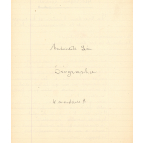 Cahier de géographie.