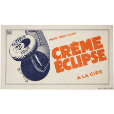 Buvard publicitaire. Crème Eclipse à la cire.