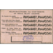 Buvard publicitaire. Frionnet-François.