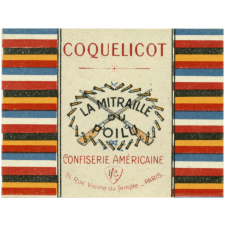 Papier d'emballage de bonbon à texte patriotique.