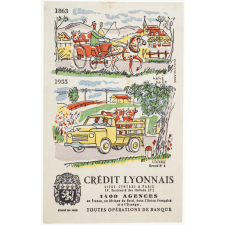 Buvard publicitaire. Crédit Lyonnais. L'élevage.