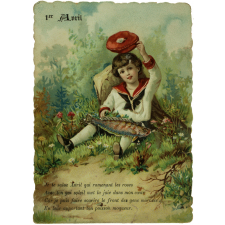 Image à collectionner. Portrait d'enfant. 1er Avril.
