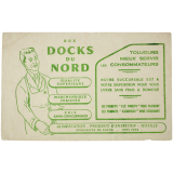 Buvard publicitaire. Aux Docks du Nord.