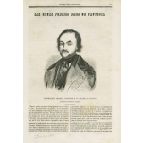M. Philarète Chasles, Professeur au Collège de France (littératures allemande et anglaise). Les cours publics dans un fauteuil.