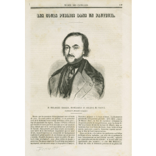 M. Philarète Chasles, Professeur au Collège de France (littératures allemande et anglaise). Les cours publics dans un fauteuil.