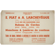Buvard publicitaire. E. Piat & A. Larchevêque.