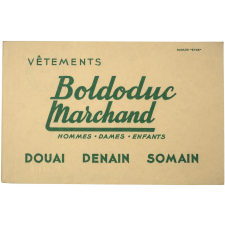 Buvard publicitaire. Vêtements Boldoduc - Marchand.