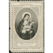 Image religieuse. Sainte Agnès de Monte-Pulciano.