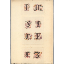 Alphabet de lettres historiées. 