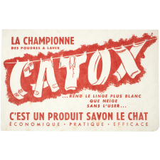 Buvard publicitaire. Catox. La championne des poudres à laver.