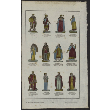 Rois et reines de France. Planche de l'imagerie de Lille.