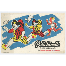 Buvard publicitaire. Polichinelle. Sous-vêtements.