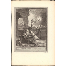 Fable de La Fontaine. La Matrone d'Ephèse. Fable CCXLIII. 2e Planche.