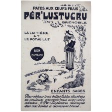 Buvard publicitaire. Pèr' Lustucru. La laitière et le pot au lait.