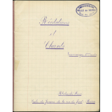 Cahier de récitations et de chants. 