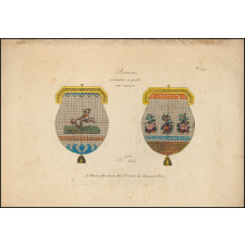 Modèle de broderie. Bourses exécutées en perles sur canevas.