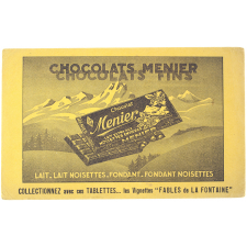 Buvard publicitaire. Chocolats Menier. Chocolats fins.