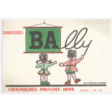 Buvard publicitaire. Chaussures Bally.