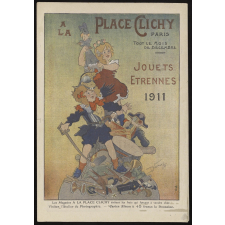 A la place Clichy, Paris. Jouets, étrennes 1911.
