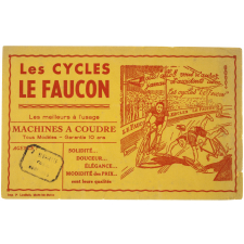 Buvard publicitaire. Les Cycles Le Faucon.
